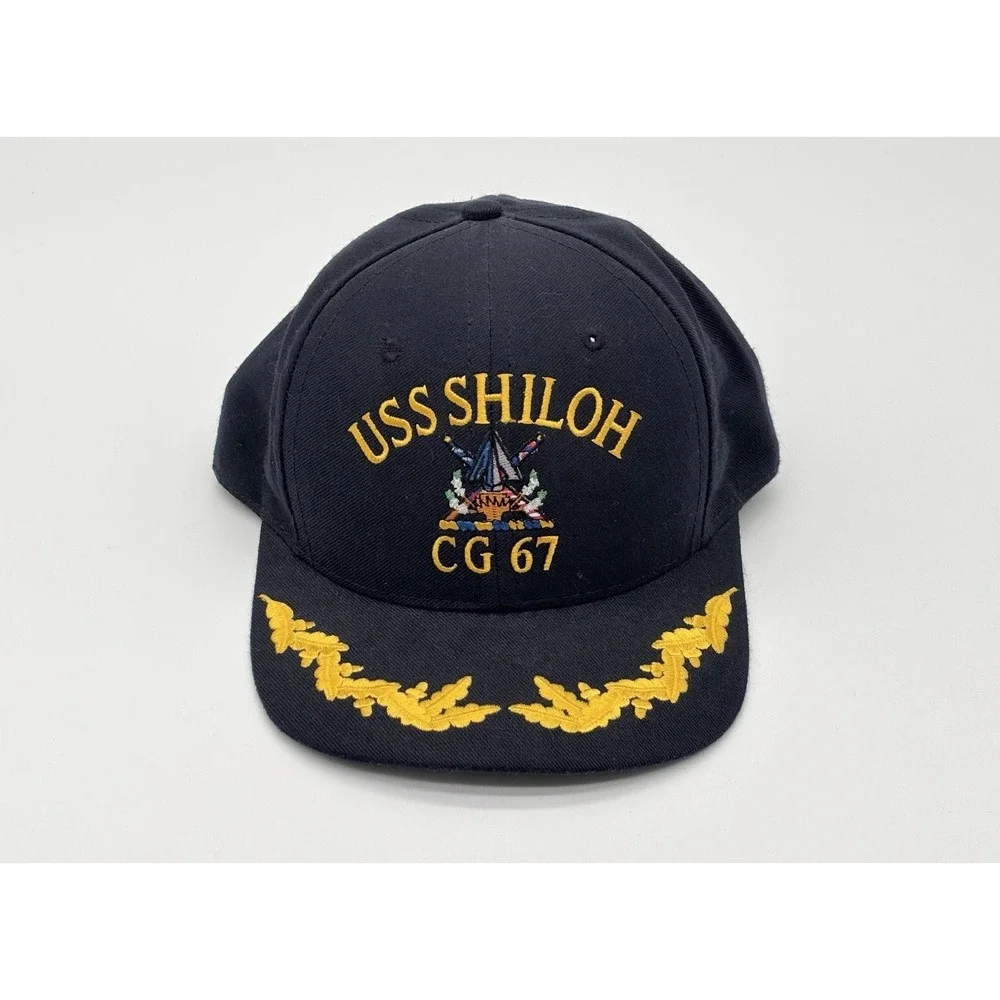 USS SHILOH CG 67 SHIP HAT - NAVY BLUE - Adjustable Size
